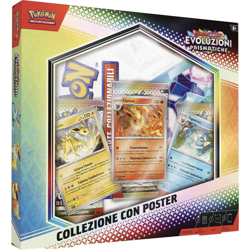 Pokémon Evoluzioni Prismatiche Collezione con poster