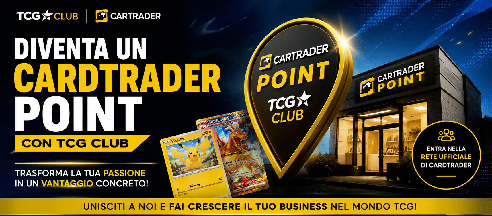 apri un negozio cardtrader con tcg club